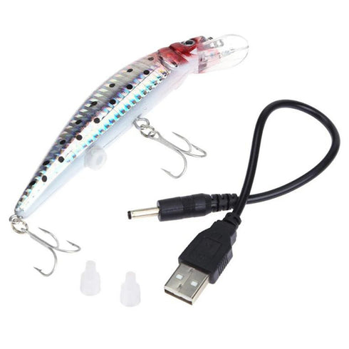Electric Vibration Fishing Lure USB Charging LED Light Bait for Ultimate Fish Attraction